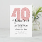 バラ金ゴールドグリッター40と素晴らしい誕生日パーティー 招待状 (スタンド正面)