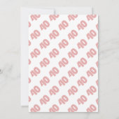 バラ金ゴールドグリッター40と素晴らしい誕生日パーティー 招待状 (裏面)