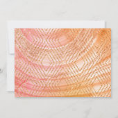 バラ金ゴールドグリッター50およびファブラス誕生日 招待状 (裏面)