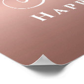 バラ金ゴールドグリッター50素晴らしい誕生日パーティー ポスター (角)