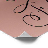 バラ金ゴールドグリッター50th誕生日パーティー ポスター (角)