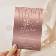 バラ金ゴールドグリッター50th誕生日パーティー