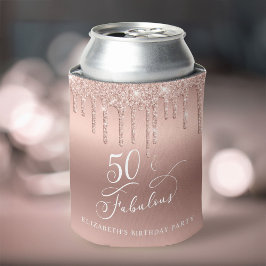 バラ金ゴールドグリッター50th誕生日パーティー 缶クーラー