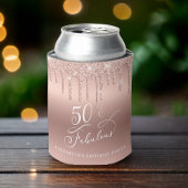 バラ金ゴールドグリッター50th誕生日パーティー 缶クーラー