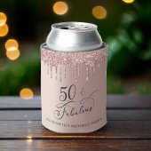 バラ金ゴールドグリッター50th誕生日パーティー 缶クーラー