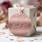 バラ金ゴールドグリッター60th誕生日パーティーありがとう フェイバータグ