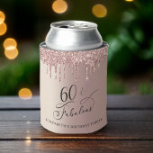 バラ金ゴールドグリッター60th誕生日パーティー 缶クーラー