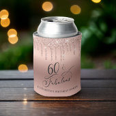 バラ金ゴールドグリッター60th誕生日パーティー 缶クーラー