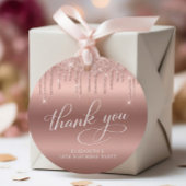 バラ金ゴールドグリッター70thバースデーパーティーサンキュー フェイバータグ