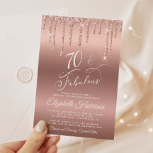 バラ金ゴールドグリッター70th誕生日パーティーへの招待