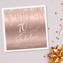 バラ金ゴールドグリッター70th誕生日パーティー