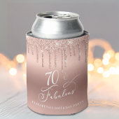 バラ金ゴールドグリッター70th誕生日パーティー 缶クーラー