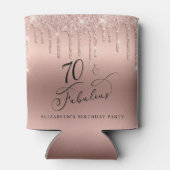 バラ金ゴールドグリッター70th誕生日パーティー 缶クーラー (裏面)