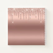 バラ金ゴールドグリッター75thバースデーパーティーゲストブック ノートブック (裏面)