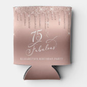 バラ金ゴールドグリッター75thバースデーパーティー 缶クーラー (正面)