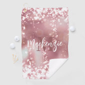 バラ金ゴールドグリッター ゴルフタオル (インサイチュ)