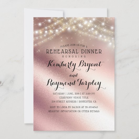 バラ金ゴールドグリッター&スリリングライツリハーサルディナー 招待状 (正面)