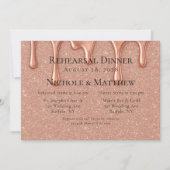 バラ金ゴールドグリッター&ドリップスリハーサルディナー 招待状 (正面)