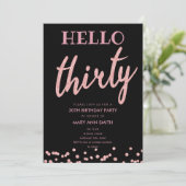 バラ金ゴールドグリッター「ハローサーティーン」誕生日パーティー 招待状 (スタンド正面)