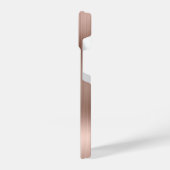 バラ金ゴールドグリッター パーソナライズされた iPhoneケース (左側面)