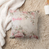 バラ金ゴールドグリッター、ピンク箔、クリスマスラッピングパップ クッション (ブランケット)