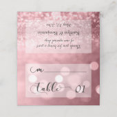 バラ金ゴールドグリッター《写真》ぼけ味およびタイポグラフィv2 プレイスカード (外部開封)