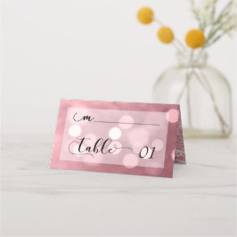 バラ金ゴールドグリッター《写真》ぼけ味およびタイポグラフィv2 プレイスカード