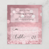 バラ金ゴールドグリッター《写真》ぼけ味とタイポグラフィ プレイスカード (外部開封)