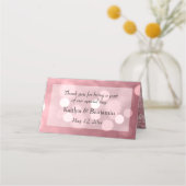 バラ金ゴールドグリッター《写真》ぼけ味とタイポグラフィ プレイスカード (裏面)