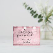 バラ金ゴールドグリッター《写真》ぼけ味アドバイスのための花嫁 アドバイスカード (スタンド正面)