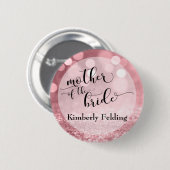 バラ金ゴールドグリッター《写真》ぼけ味マザーオブザブライド 缶バッジ (正面&裏面)