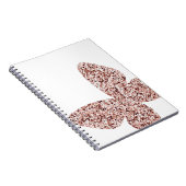 バラ金ゴールドグリッター（昆虫）オオカバマダラ、モナーククリップアートキュートバタフライ ノートブック (右側)