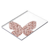 バラ金ゴールドグリッター（昆虫）オオカバマダラ、モナーククリップアートキュートバタフライ ノートブック (左側)