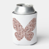 バラ金ゴールドグリッター（昆虫）オオカバマダラ、モナーククリップアートキュートバタフライ 缶クーラー (缶正面)