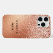 バラ金ゴールドグリッター iPhoneケース (裏面横)