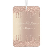 バラ金ゴールドグリッターAir Freshenerとテキスト カーエアーフレッシュナー (裏面)