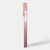 バラ金ゴールドグリッターiPhoneケースと名前をカスタムする Case-Mate iPhoneケース (裏面 / 左)