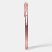 バラ金ゴールドグリッターiPhoneケースカスタム文字 Case-Mate iPhoneケース (裏面 / 左)