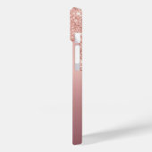 バラ金ゴールドグリッターiPhoneケース名前をカスタムするレター Case-Mate iPhoneケース (裏面 / 左)