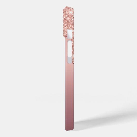 バラ金ゴールドグリッターiPhoneケース名前をカスタムするレター Case-Mate iPhoneケース (裏面 / 左)