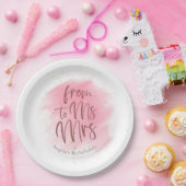 バラ金ゴールドグリッターMsからMrsブライダルシャワー ペーパープレート (パーティー)