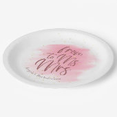 バラ金ゴールドグリッターMsからMrsブライダルシャワー ペーパープレート (アングル)