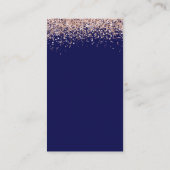 バラ金ゴールドグリッターQRコード海軍結婚の詳細 エンクロージャーカード (裏面)