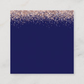 バラ金ゴールドグリッターQRコード海軍結婚の詳細 エンクロージャーカード (裏面)