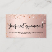 バラ金ゴールドグリッターQRビジネスアポイントメントカード 割引カード (正面)