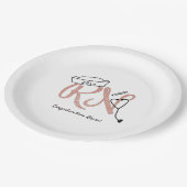 バラ金ゴールドグリッターRN卒業ピンニングパーティーデコ ペーパープレート (アングル)