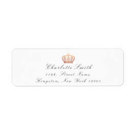 バラ金ゴールドグリッターRSVPクラウンプリンセスブライダルホワイト ラベル