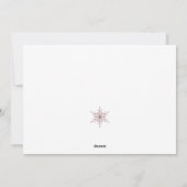 バラ金ゴールドグリッターSnowflakesクリスマスフォト シーズンカード (裏面)