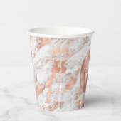 バラ金ゴールドグリッツホワイトマーブル結婚ズ 紙コップ (右)