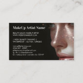 バラ金ゴールドグリッツメイクアップアーティストフォトラグジュアリエレガントー 名刺 (裏面)